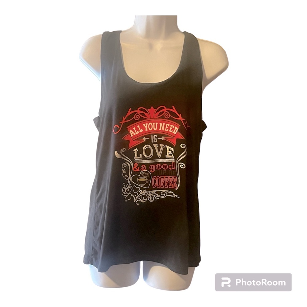 Emme Jordan Racerback Tank Top Womens Size Medium Black Stretch